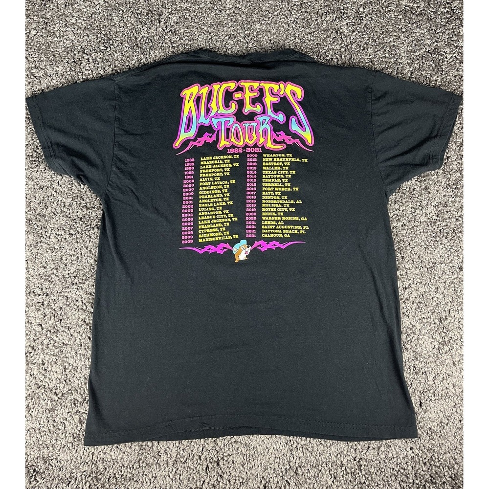 Buc-ees Shirt Mens Large 1982 2021 Tour Gas Station Colorful L Bucees - Picture 4 of 7